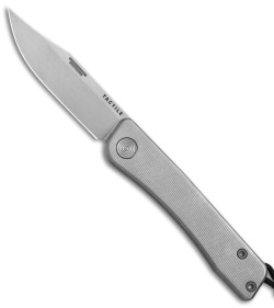 Tactile Knife Co. Bexar Slip Joint Knife Titanium (2.8" Stonewash MagnaCut)