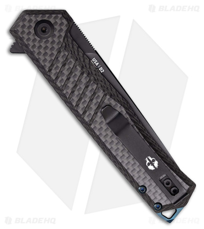 Tekto Knives F1 Alpha Liner Lock Knife Black Carbon Fiber (3.1" Black)