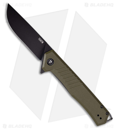 Tekto Knives F1 Alpha Liner Lock Knife OD Green G-10 (3.1" Black)