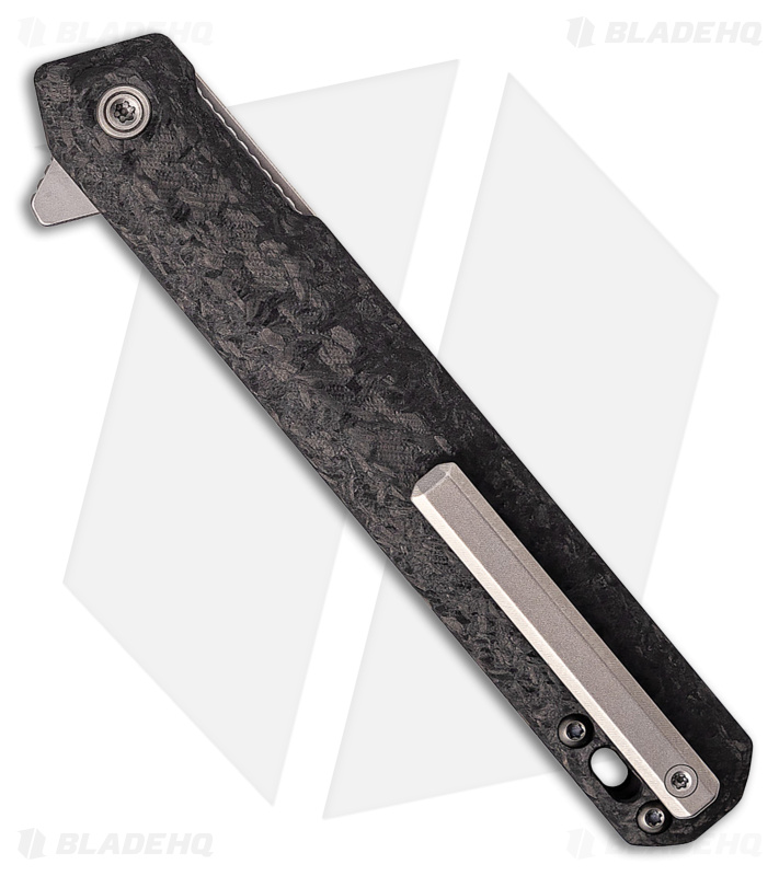 Tekto Knives F2 Bravo Liner Lock Knife Forged Carbon/Silver Accents (3.3" Satin)