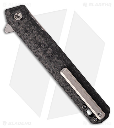 Tekto Knives F2 Bravo Liner Lock Knife Forged Carbon/Silver Accents (3.3" Satin)