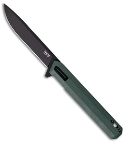 Tekto Knives F2 Bravo Liner Lock Knife OD Green G-10 (3.3" Black)