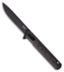 Tekto Knives F2 Bravo Liner Lock Knife Forged Ember CF (3.3" Black)