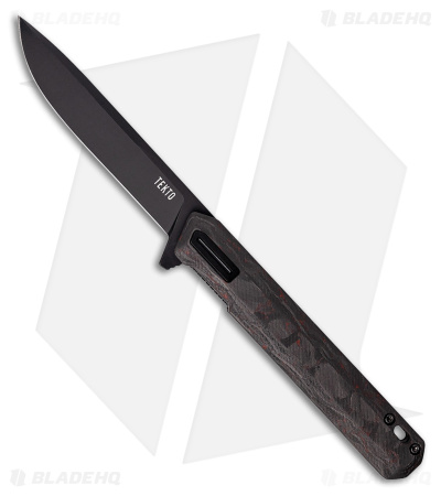 Tekto Knives F2 Bravo Liner Lock Knife Forged Ember CF (3.3" Black)