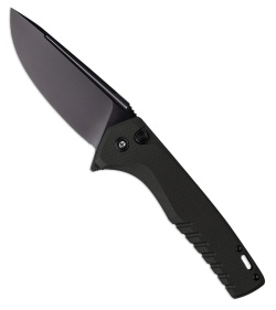 Tekto Knives F3 Charlie Button Lock Knife Black G-10 (3.8" Black)