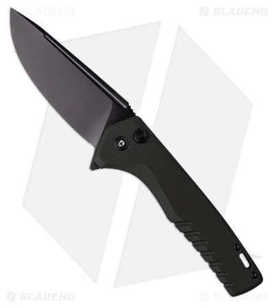 Tekto Knives F3 Charlie Button Lock Knife Black G-10 (3.8" Black)