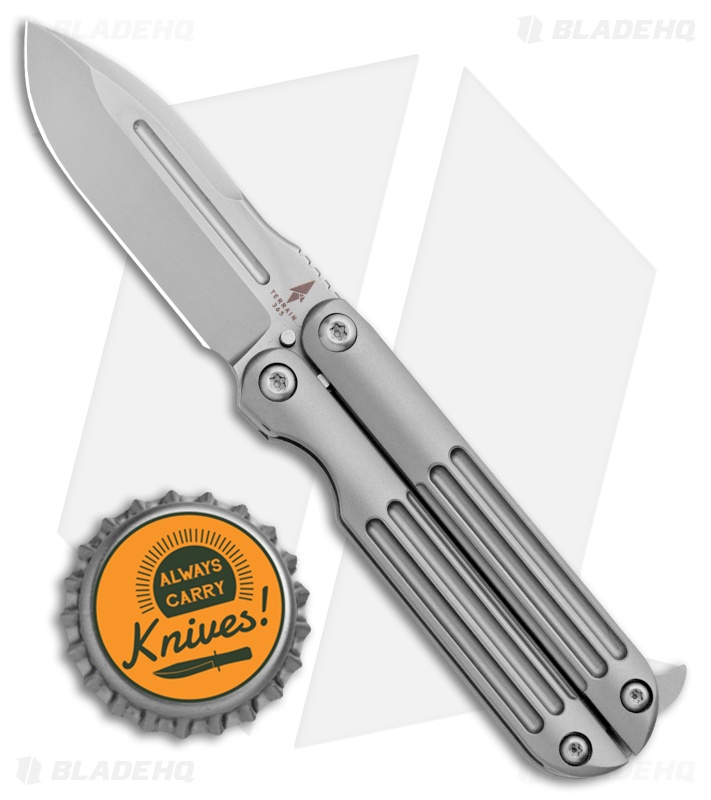 Terrain 365 Balisong Terravantium Butterfly Knife Titanium (2" Bead Blast)