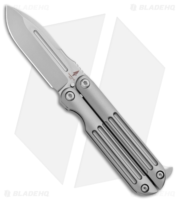 Terrain 365 Balisong Terravantium Butterfly Knife Titanium (2" Bead Blast)