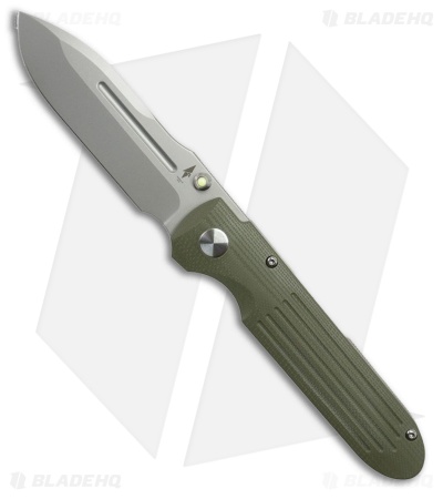 Terrain 365 Invictus AT Frame Lock Knife OD Green G-10 (3.5" Terravantium)