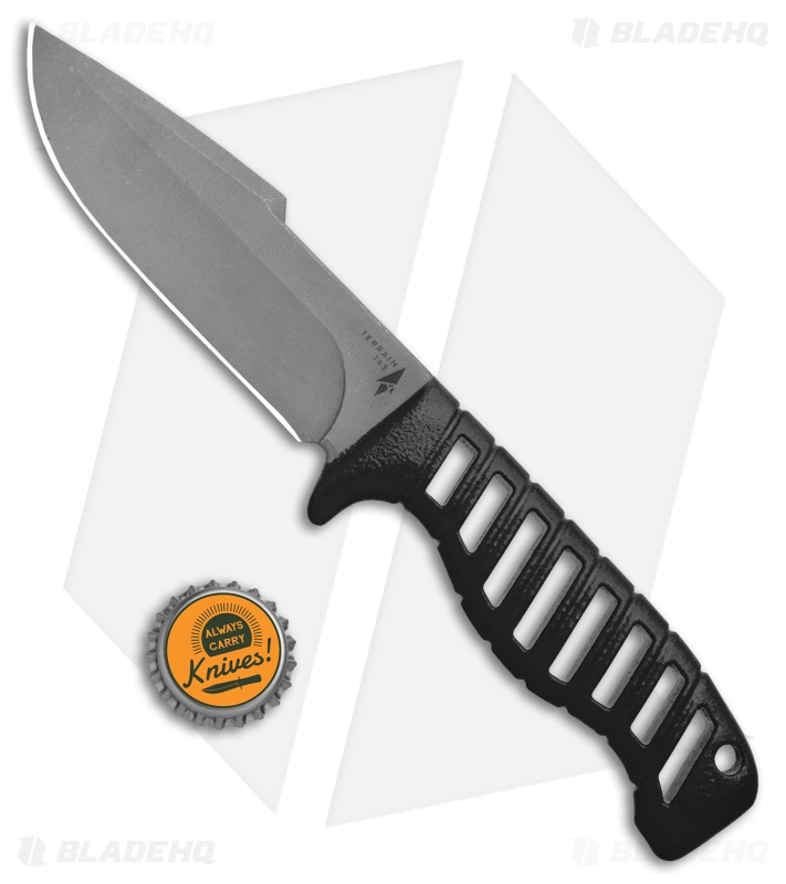Terrain 365 Nautilus Terravantium Fixed Blade Knife Black (4.5" Stonewash)