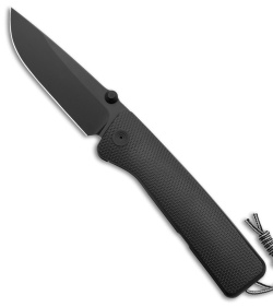 The James Brand Barnes Frame Lock Knife Checkered Black Titanium (3.5"Black PVD)