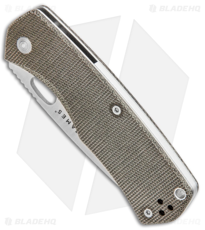 The James Brand The Folsom Liner Lock Knife Micarta OD Green (2.75" Satin)