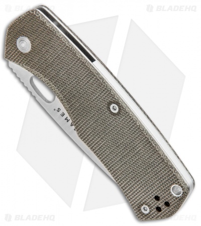 The James Brand The Folsom Liner Lock Knife Micarta OD Green (2.75" Satin)