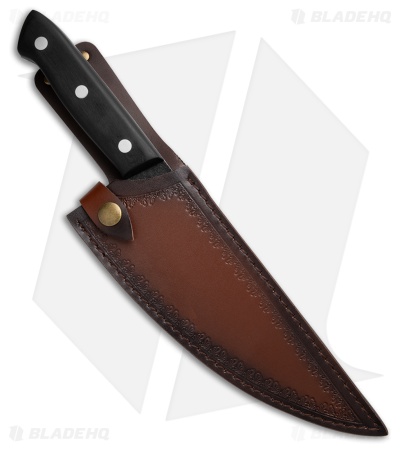 The Nikos Knife The Melina 7.75" Fixed Blade Chef's Knife Black Wood
