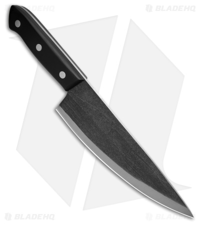 The Nikos Knife The Melina 7.75" Fixed Blade Chef's Knife Black Wood