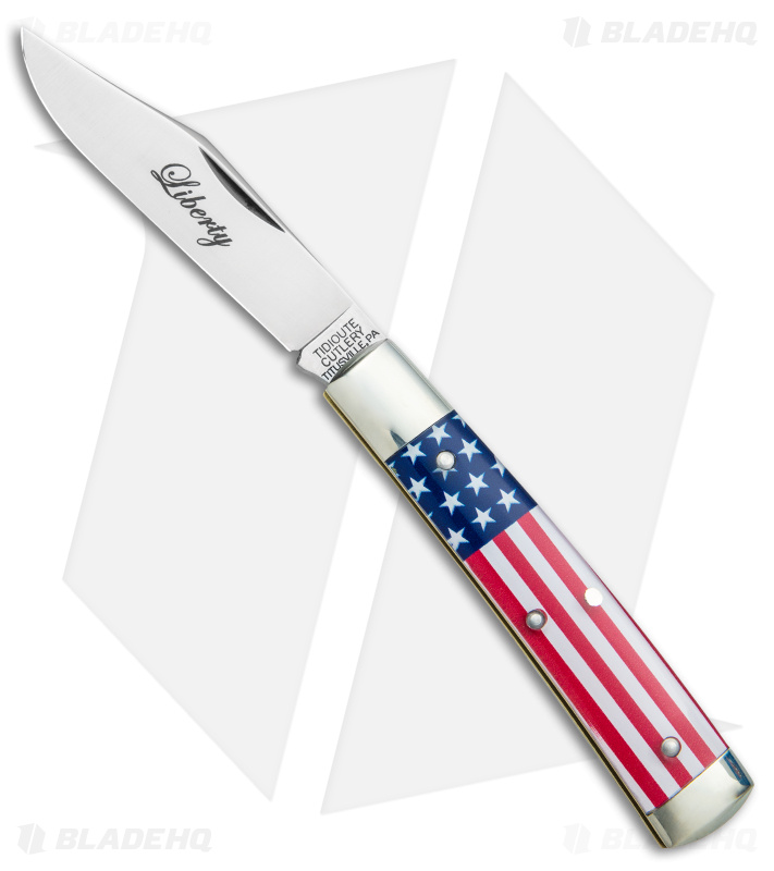 GEC #94 Tidioute Liberty Pocket Knife Flag Acrylic (2.61" Satin)