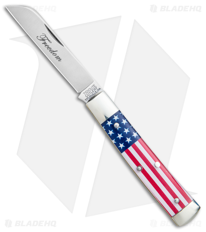 GEC #49 Tidioute Freedom Liberty Pocket Knife Flag Acrylic (2.61" Satin)