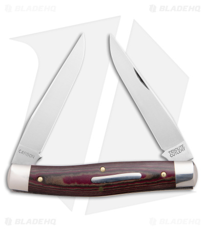 GEC #81 Tidioute Cutlery Coon Skinner Pocket Knife 4" Red Onion Micarta 818222