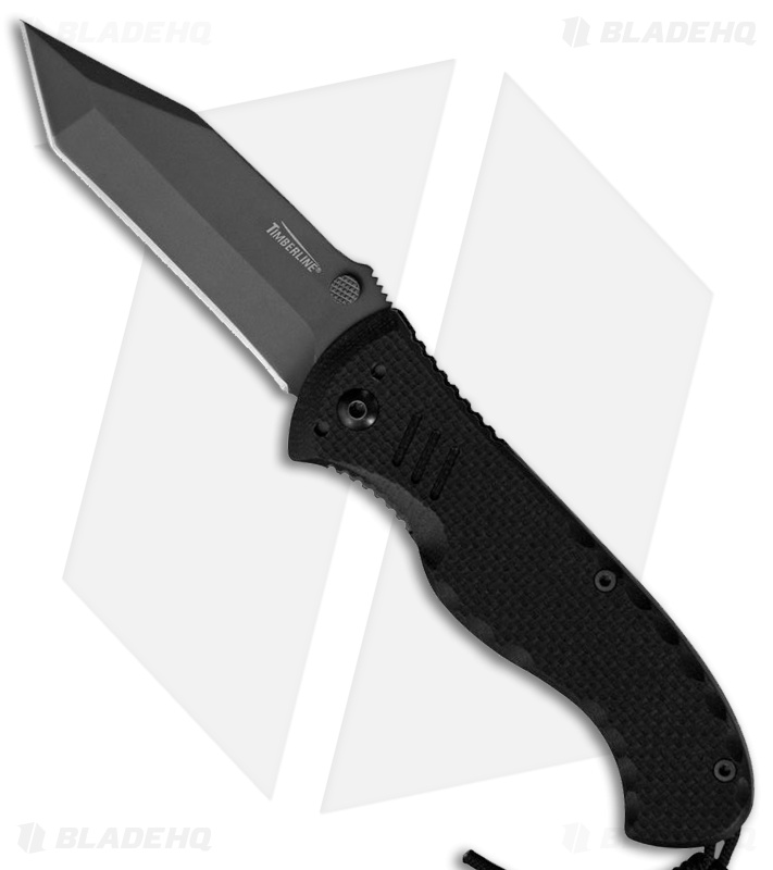 Timberline BattleHog Tanto Linerlock G-10 Black (3.10" Black) A/O