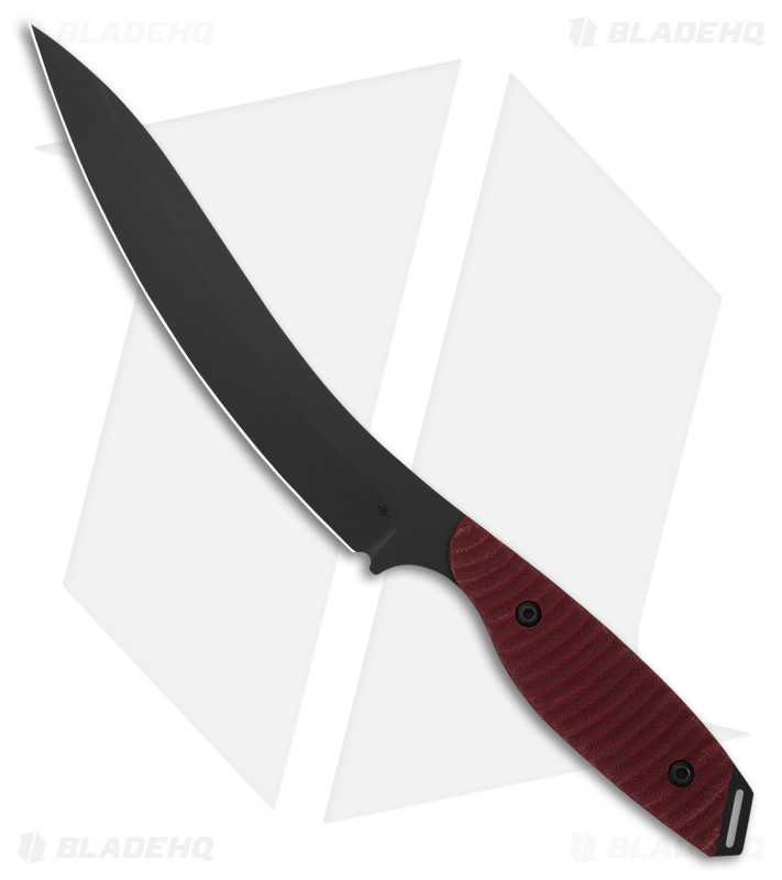 Toor Knives Cardiff Fillet Fixed Blade Knife Snapper Red G-10 (8" Black)