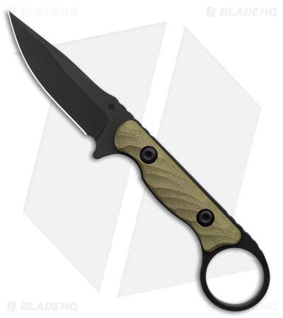 Toor Knives Jank Shank S Tactical Fixed Blade Knife Ranger Green G-10 (3" Black)