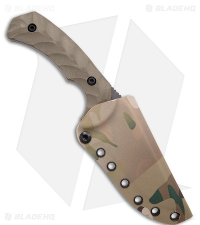 Toor Knives Mullet Covert Green Fixed Blade Knife Green G-10 (4" Black)