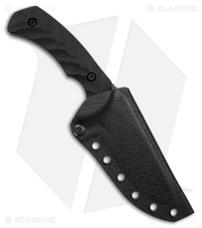 Toor Knives Mullet Fixed Blade Knife Ebony Wood (4" Black)