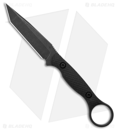 Toor Knives Serpent Carbon Fixed Blade Knife Tanto Black G-10 (3.9" Black)