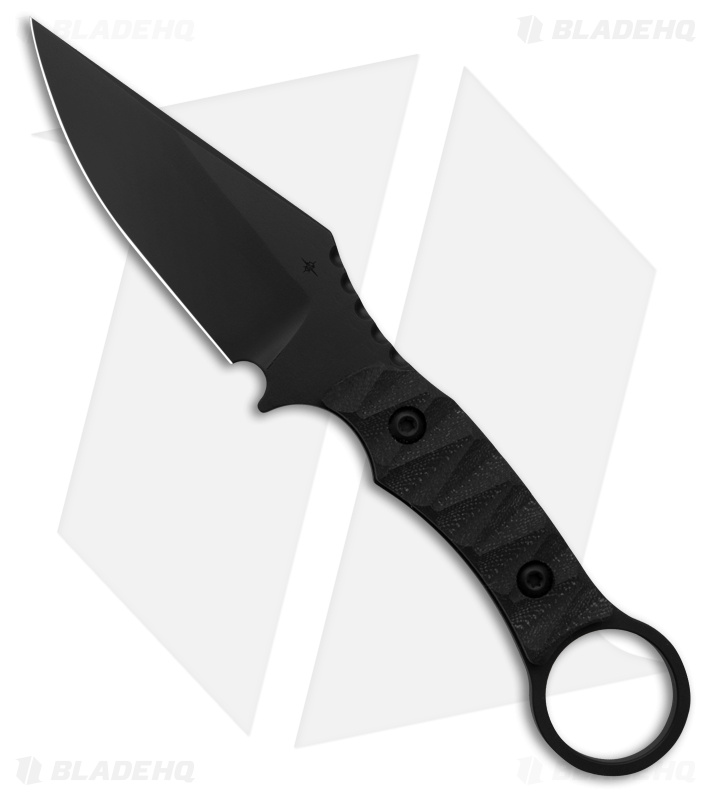 Toor Knives Vandal Fixed Blade Knife Shadow Black G-10 (4.12" Black)