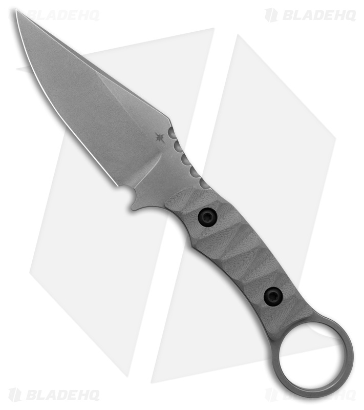 Toor Knives Vandal Fixed Blade Knife Stealth G-10 Gray (4.125" Stonewash)
