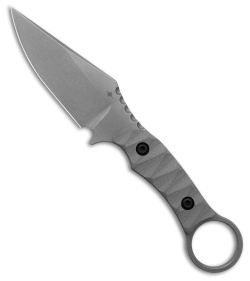 Toor Knives Vandal Fixed Blade Knife Stealth G-10 Gray (4.125" Stonewash)