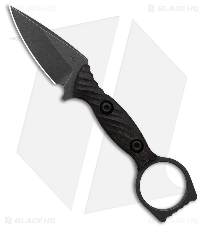 Toor Knives Viper Fixed Blade Knife Outlaw Ebony Wood (2.65" Black)