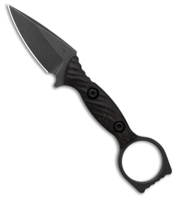 Toor Knives Viper Fixed Blade Knife Outlaw Ebony Wood (2.65" Black) 