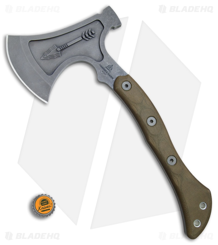 Tops Knives Hammer Hawk 14.5" Tomahawk Axe w/ Backup Knife HAMH-01