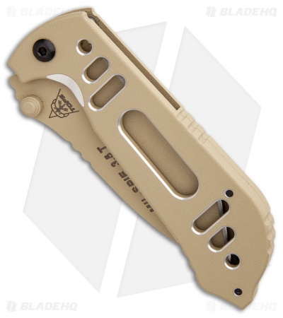 TOPS Knives Mil-Spie 3.5 Tanto Liner Lock Knife Coyote Tan (3.5" Tan) 