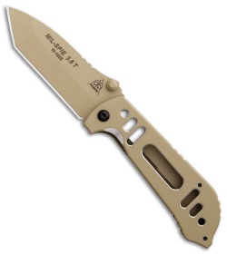 TOPS Knives Mil-Spie 3.5 Tanto Liner Lock Knife Coyote Tan (3.5" Tan) 