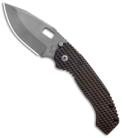 Trouble Blades Custom Mofo Frame Lock Knife 911 Ti (3.75" Bead Blast 4V)