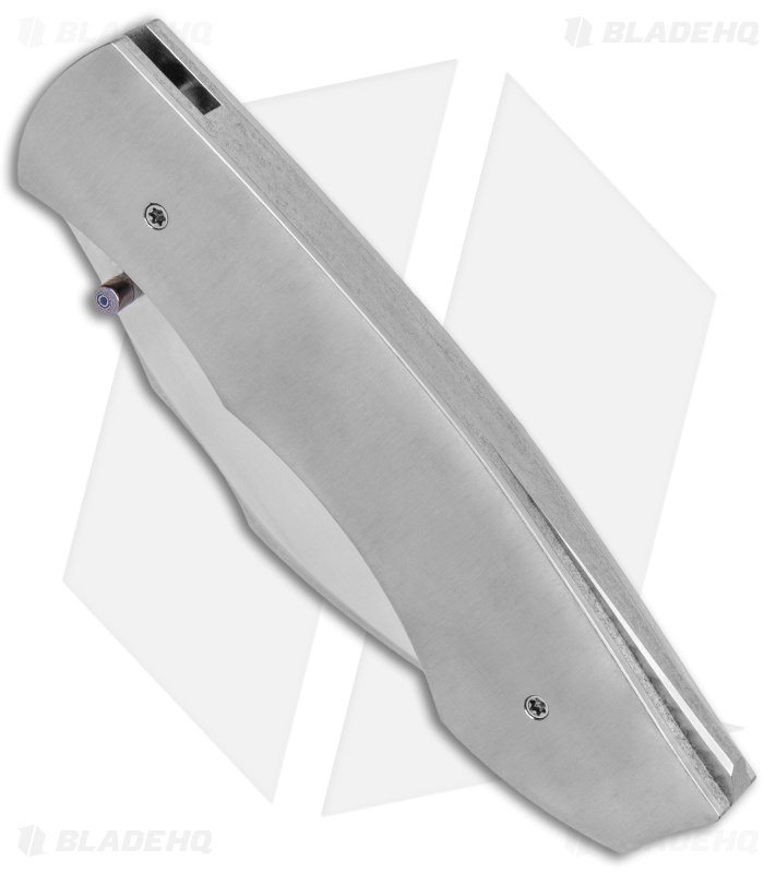 Tuch Titanium Liner Lock Knife Blue Pocket Clip (3.25" Satin)