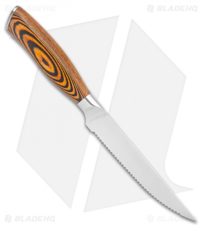 Tuo Cutlery Fiery Phoenix Steak 4-Piece Steak Kitchen Knife Set Black/Orange