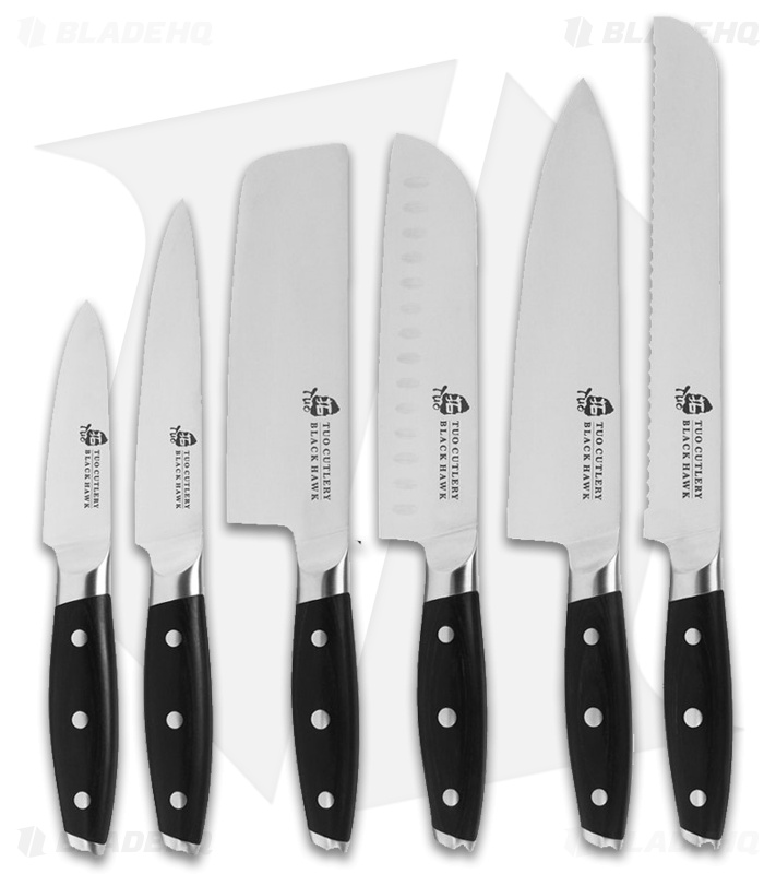 Tuo Cutlery Black Hawk 7-Piece Kitchen Knife Set