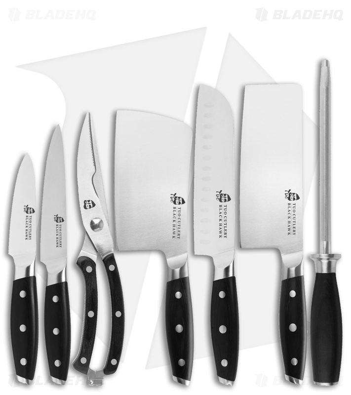 Tuo Cutlery Black Hawk 8-Piece Kitchen Knife Set