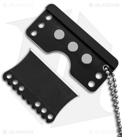Turner CNC Neck Knife Razor CPM 3V Steel (1.5"  Black)