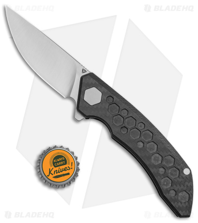 TuyaKnife Hive 3 Frame Lock Knife Black Titanium/Carbon Fiber (3.25" Satin)