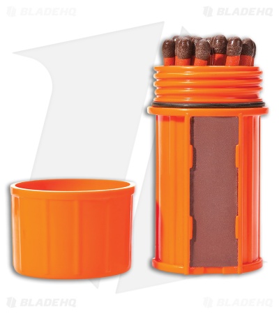 UCO Stormproof Match Container W/25 Matches - Orange Polymer (UCO00035)