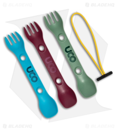 UCO Mini Spork 3 Pack - Blue, Purple, and Green