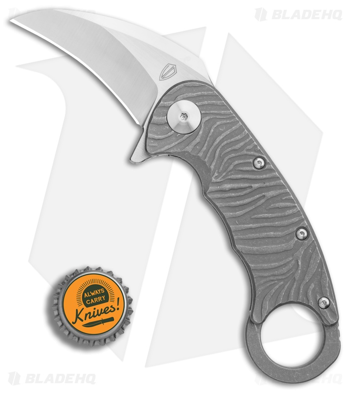 Ultimate Defense Knives Lurker Karambit Frame Lock Flipper Knife Ti (2.5" Satin)