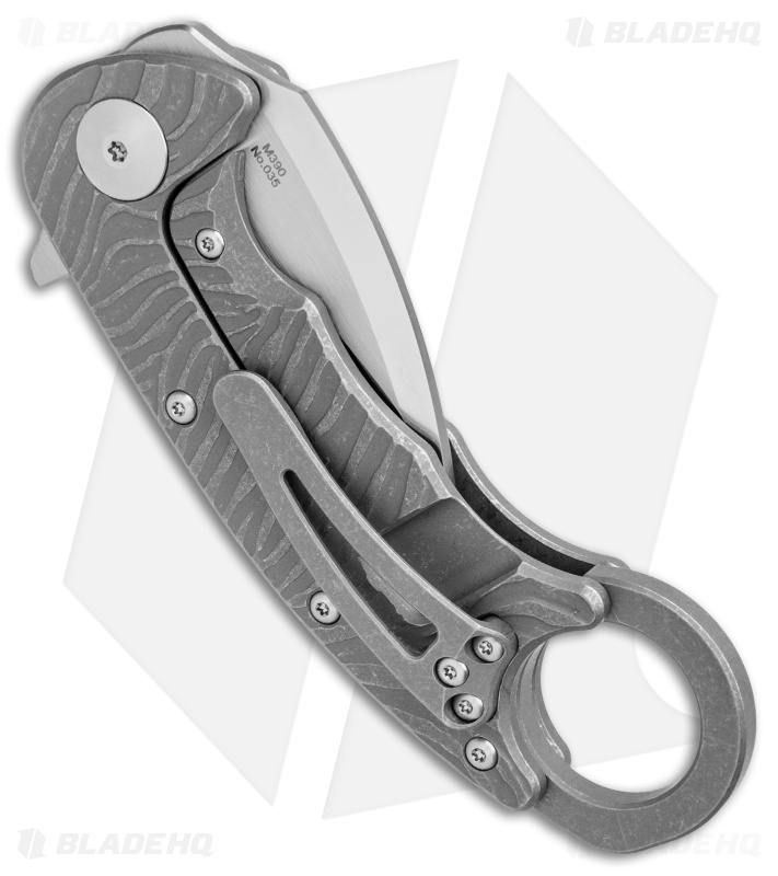 Ultimate Defense Knives Lurker Karambit Frame Lock Flipper Knife Ti (2.5" Satin)