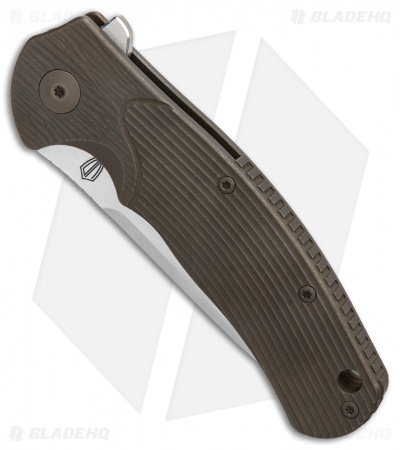 Ultimate Defense Knives Predator Flipper Knife Engraved Ti (3.6" Stonewash)