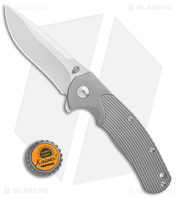 Ultimate Defense Knives Predator Frame Lock Flipper Knife Ti (3.6" Stonewashed)
