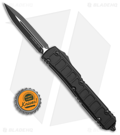 Microtech Ultratech II OTF Knife D/E Step Side Black Aluminum (3.4" Black)